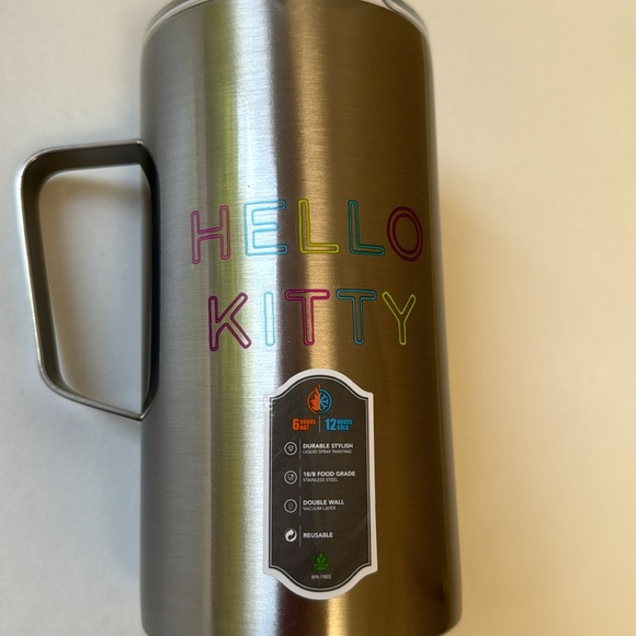NEW Hello Kitty Stainless Steel Cup with cover lid - 24 Oz. - Picture 4 of 7